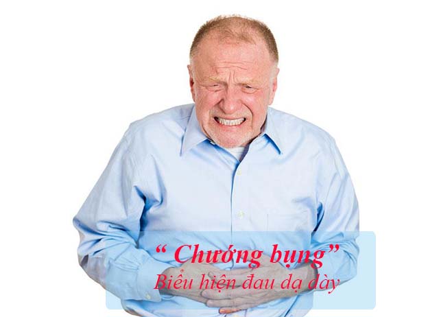 Chướng bụng biểu hiện đau dạ dày