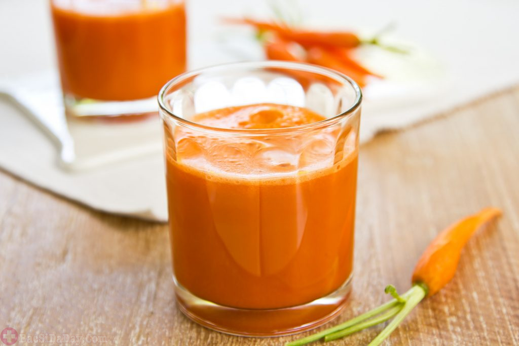 Nước uống cà rốt bạc hà trị đau dạ dày 