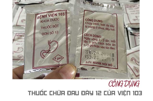 thuốc chữa đau dạ dày viện 103