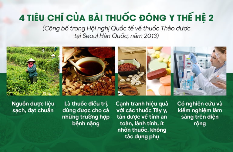 Những tiêu chí bài thuốc Sơ can Bình vị tán thế hệ 2 có được